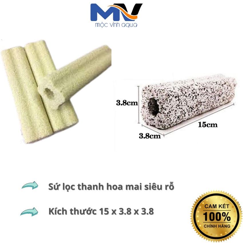 Sứ lọc, sứ thanh hoa mai lọc nước cho hồ cá