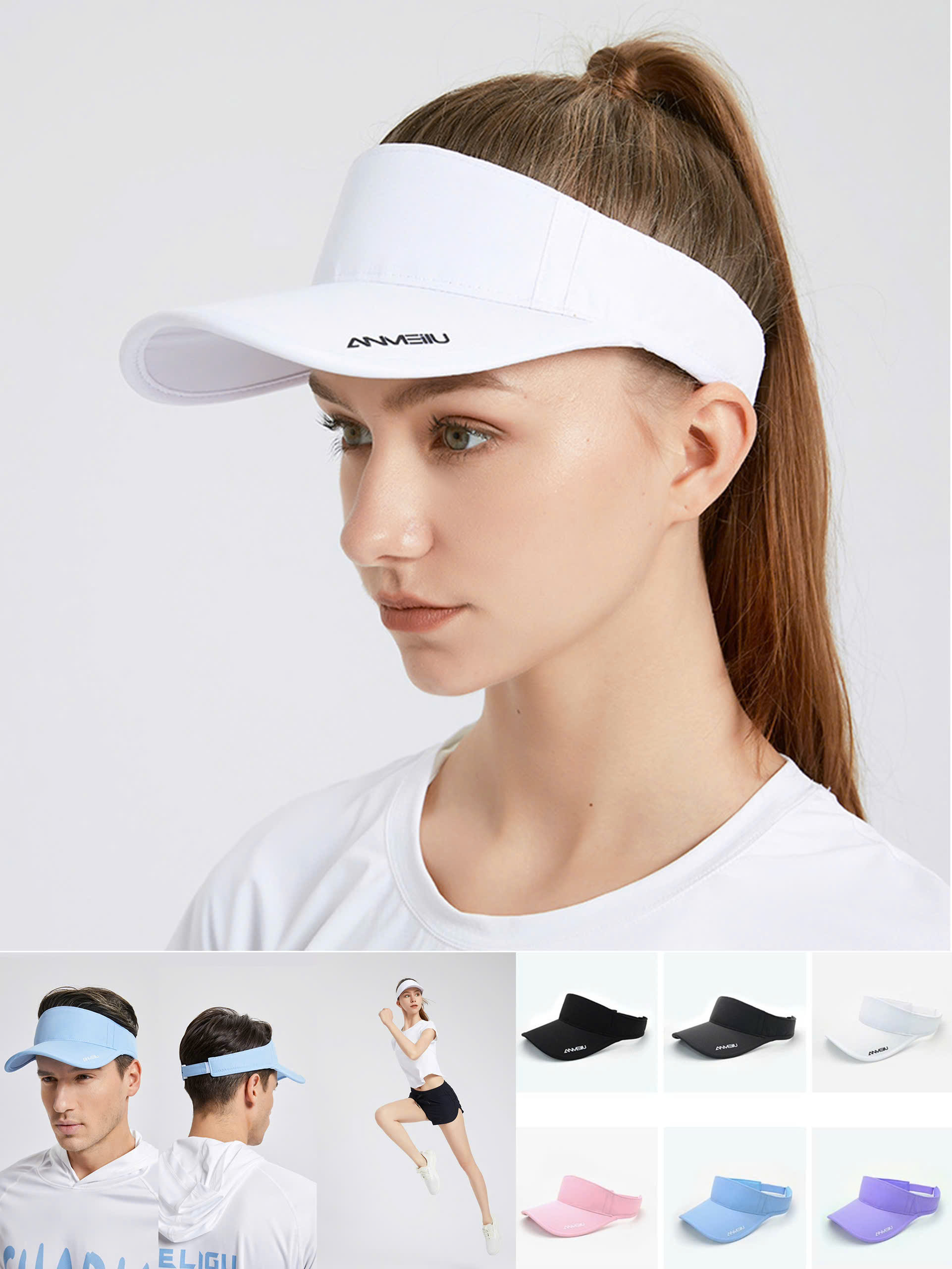 Mũ nửa đầu thể thao cao cấp chính hãng A 5001 Mũ lưỡi trai hở đầu thời trang Gym Chạy bộ Chơi golf Đánh bóng