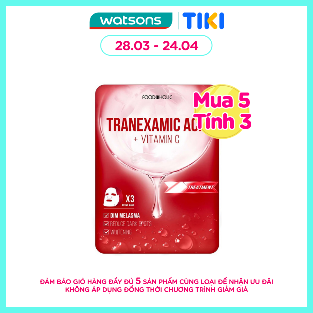 Mặt Nạ Foodaholic Tranexamic Acid Mờ Thâm Đỏ, Sạm Nám Tranexamic Acid Ample Mask 23ml