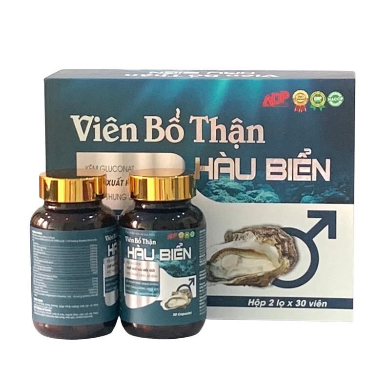 ￼Viên BỔ THẬN HÀU BIỂN - Hộp 2 lọ x 30 viên - Giúp bổ thận, tráng dương, tăng cường sinh lực cho nam giới, Lisse