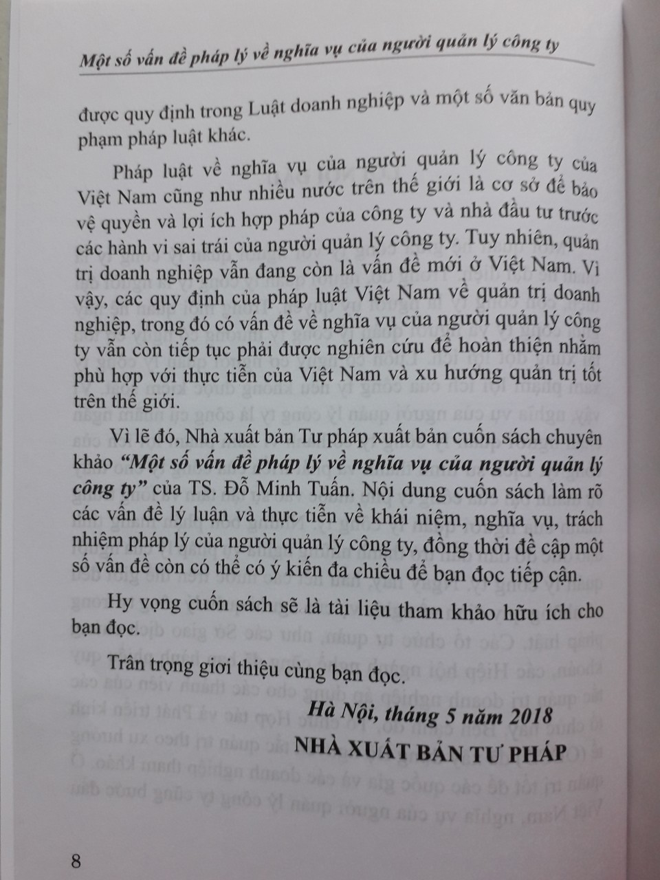 Một Số Vấn Đề Pháp Lý Về Nghĩa Vụ Của Người Quản Lý Công Ty