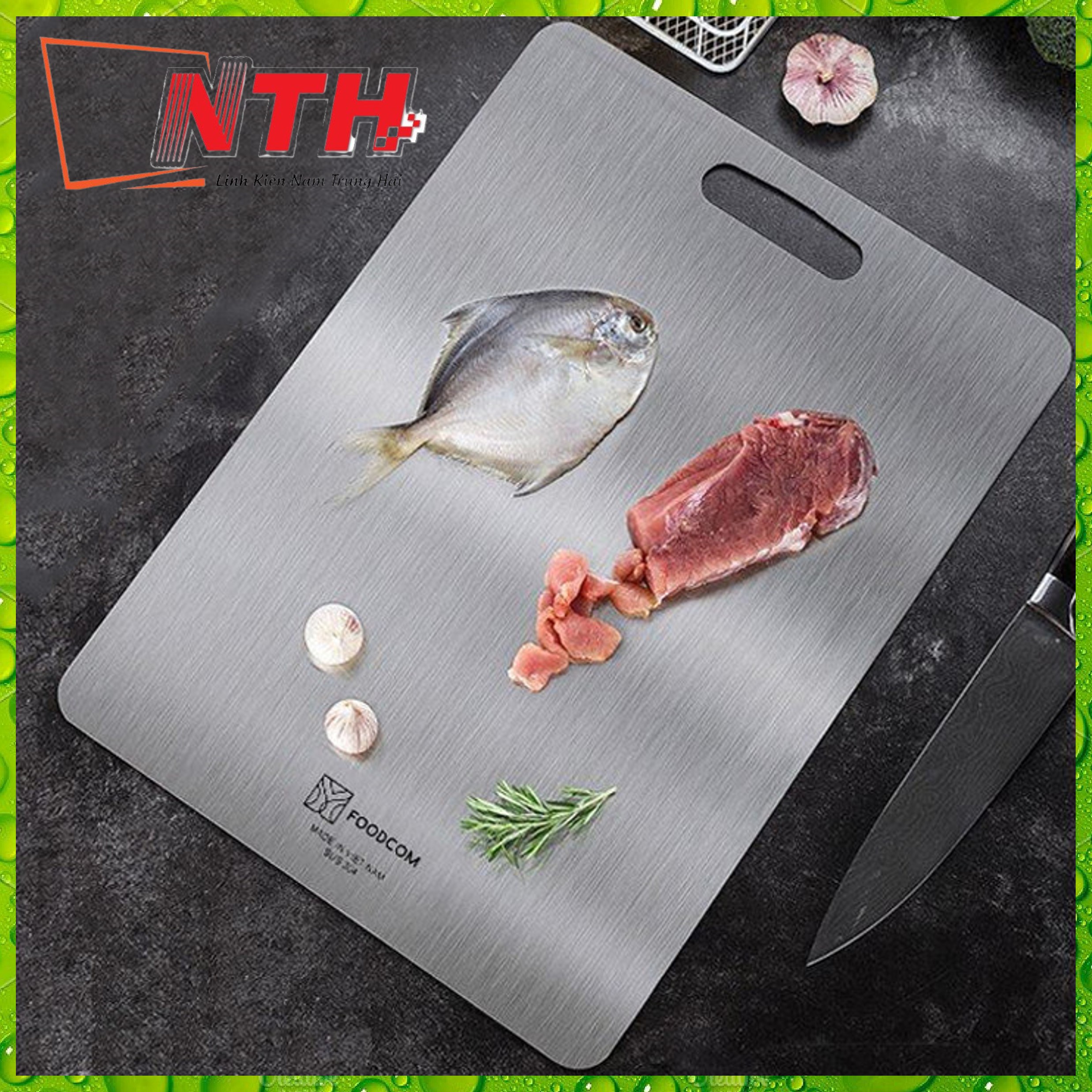 Thớt Inox 304- Kích Thước Lớn 35 X 25 Cm - Kháng khuẩn-Cường Lực