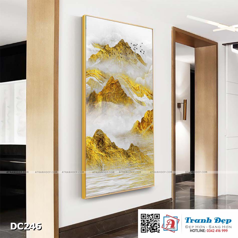 Tranh đơn canvas treo tường Decor Phong cảnh núi non - DC246