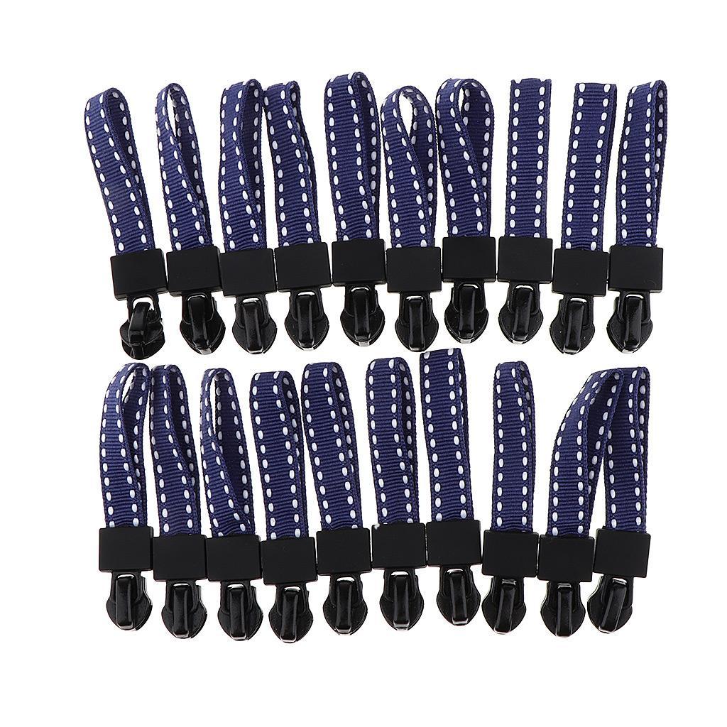 20 Pieces Zipper Repair Kit Zipper Slider with Cord Zip Puller Head Replacement