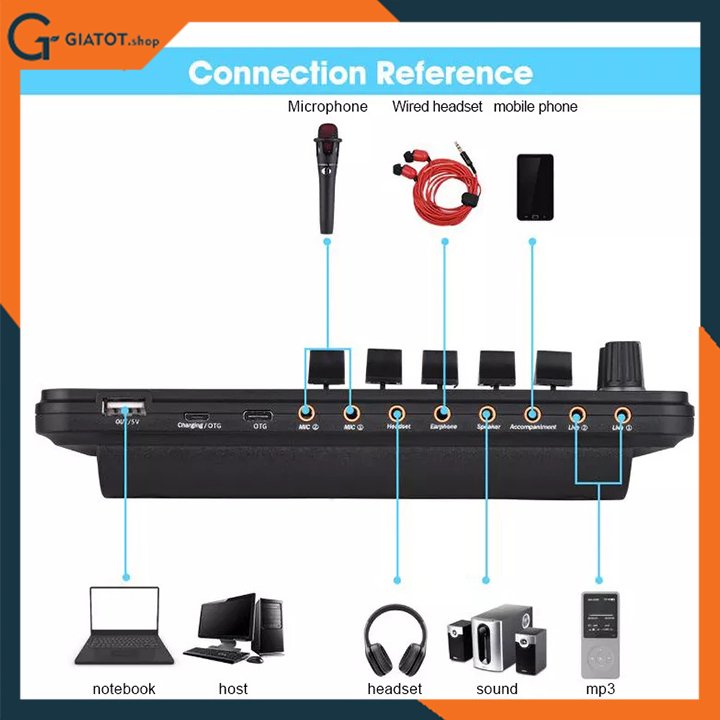 Sound card K500 chuyên thu âm, livestream, karaoke online cao cấp