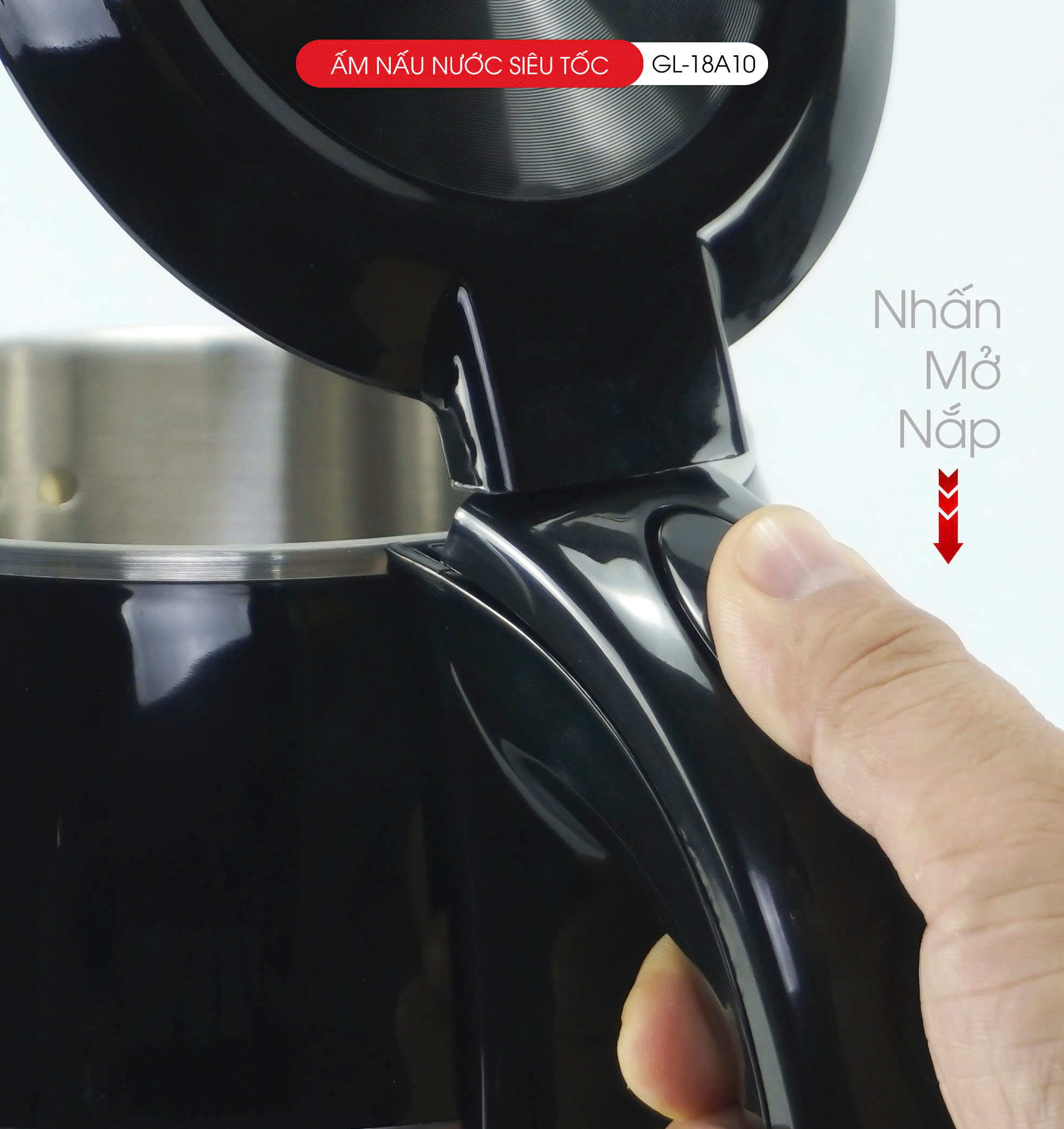 Ấm siêu tốc Gali GL-18A10 dung tích 2.2 Lít. Thiết kế 2 lớp chống nóng, giữ ấm . Hàng chính hãng, bảo hành 24 tháng