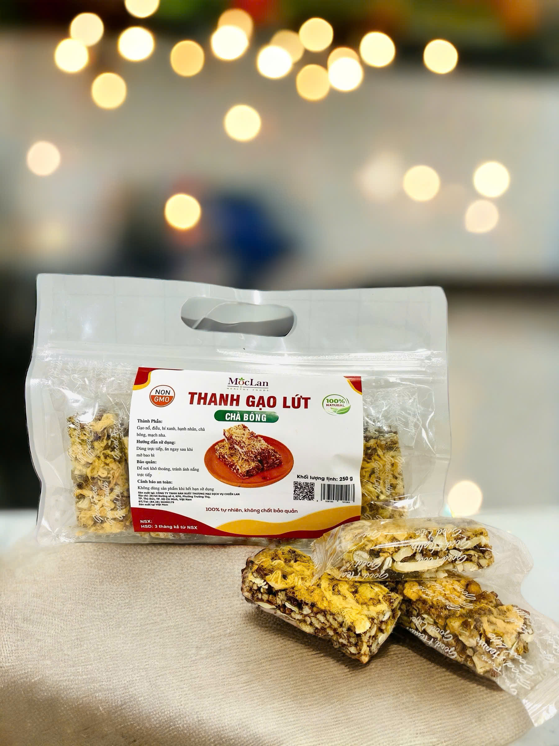 Thanh gạo lứt chà bông mix các hạt dinh dưỡng Mộc Lan Healthy 250g, 500g