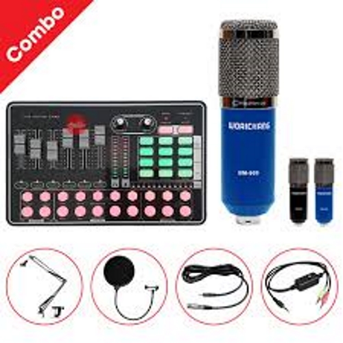 Bộ thu âm mic bm900 waichang + Sound card H9 đầy đủ phụ kiện