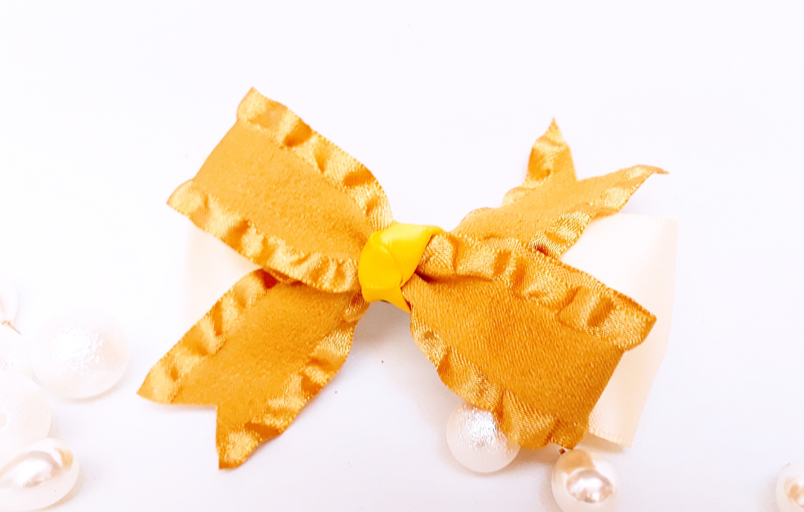 KẸP TÓC RUY BĂNG LỤA VIỀN BÈO K018