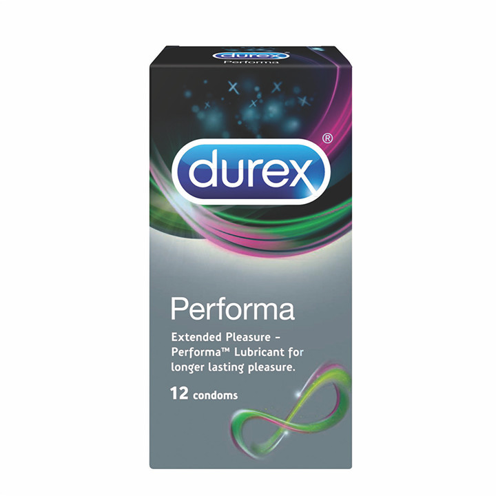 Bao cao su Durex Performa và Powermen hỗ trợ trị xuất tinh sớm Hộp 12 chiếc, Ôm sát, Gân Gai Tăng khoái cảm cho Nàng, Kéo dài thời gian cho Chàng gấp 4 lần - Hàng chính hãng 100%