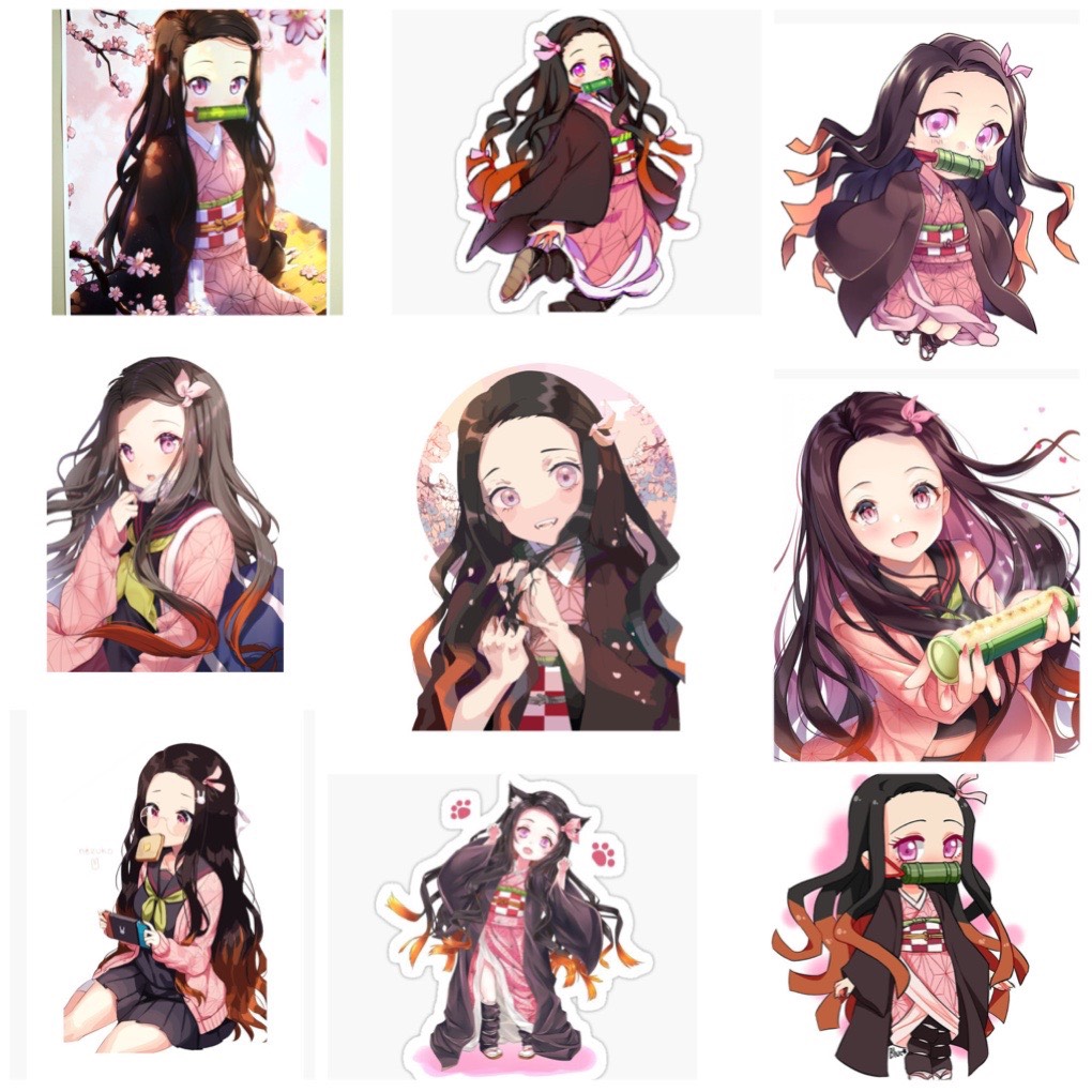 Set 60 Sticker Kamado Nezuko-Kimetsu no Yaiba