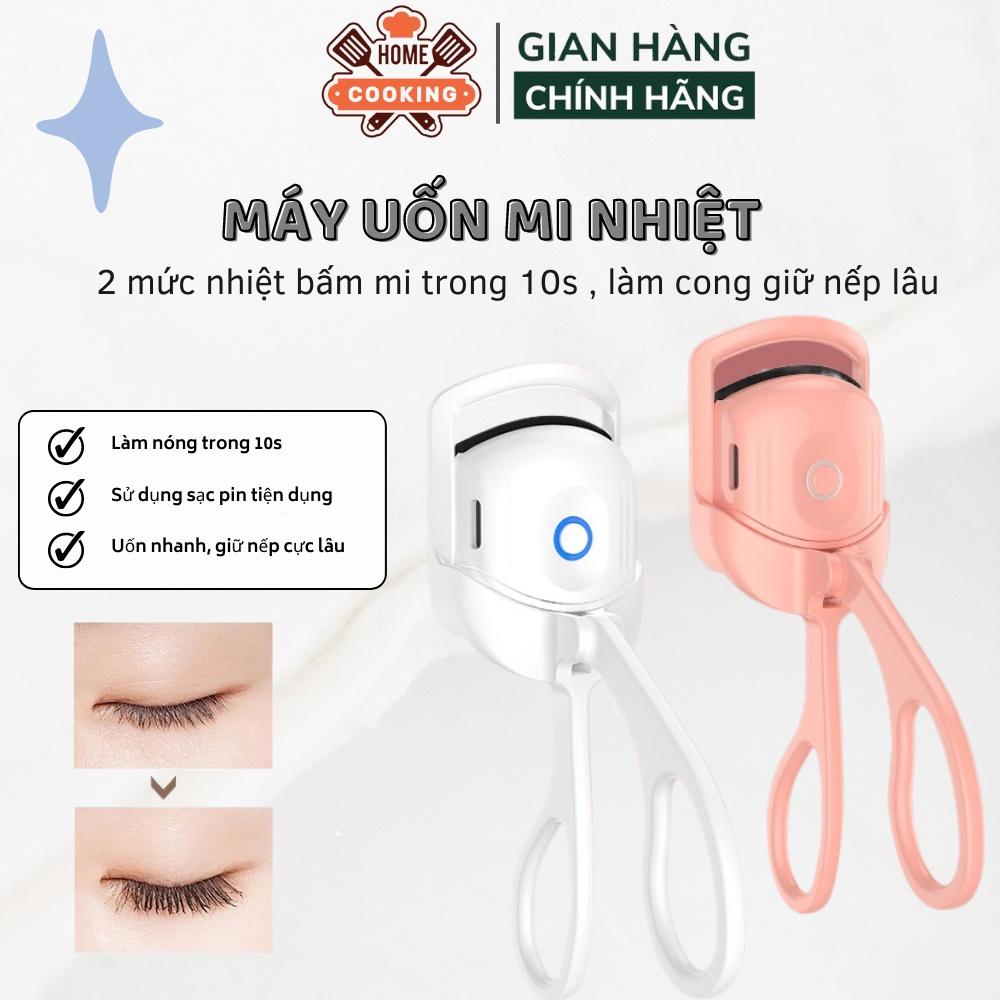 Máy uốn mi Hàn Quốc thông minh sạc pin, kẹp bấm mi nhiệt mini cầm tay đa năng làm cong giữ nếp lâu, bảo hành 12 tháng