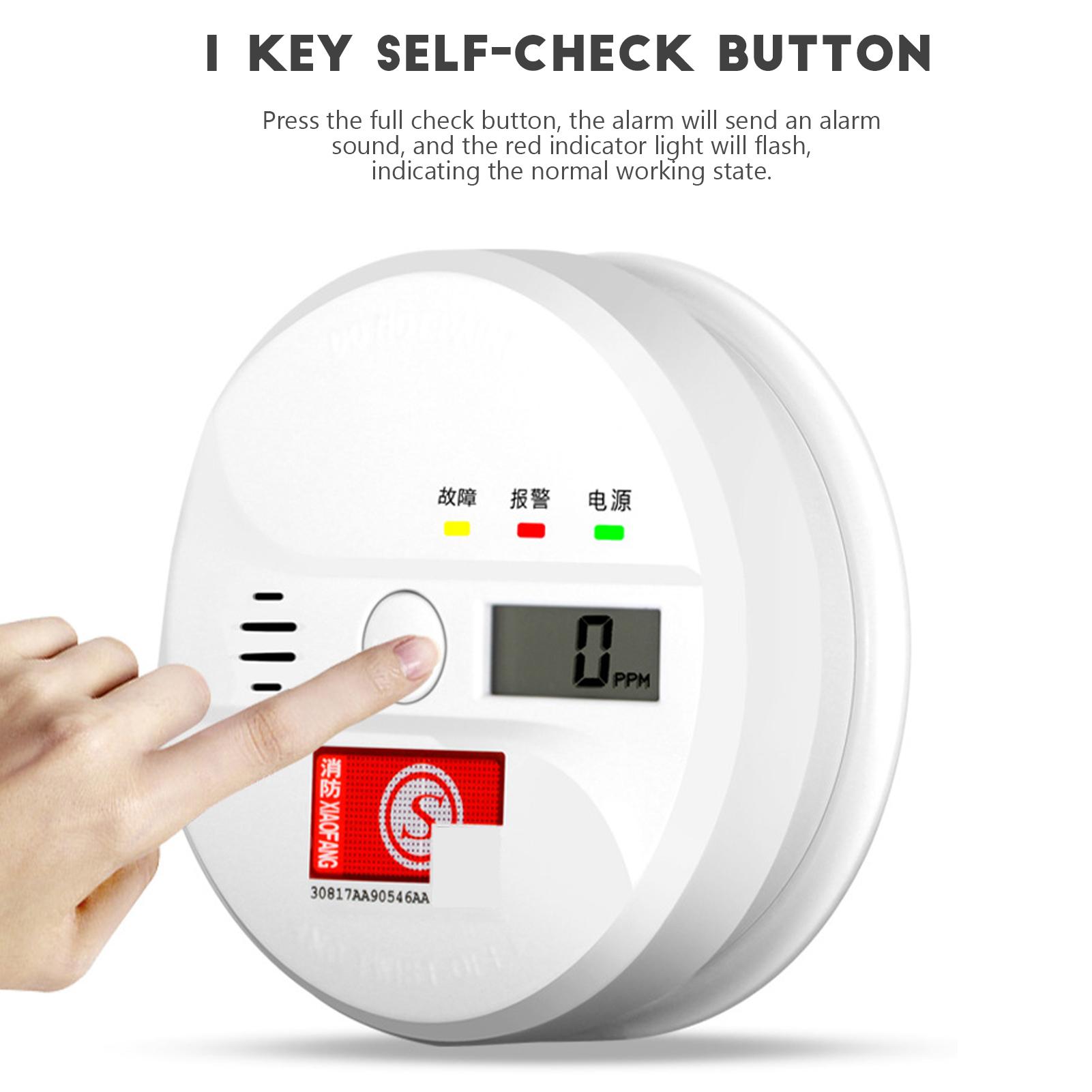 Máy dò Carbon Monoxide cho gia đình, nhà bếp, hiển thị màn hình kỹ thuật số