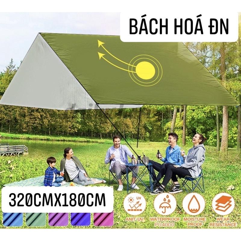 combo dã ngoại, picnic gồm bạt + võng + dây dù