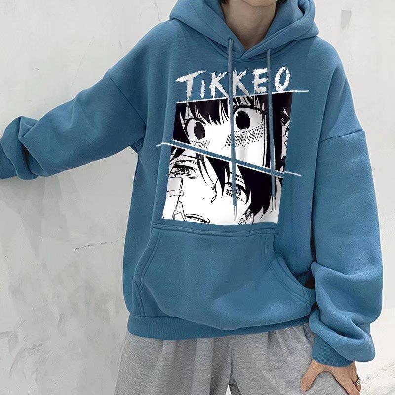 Áo Hoodie Lông Cừu Dày Dặn In Họa Tiết Anime Thời Trang Hàn Quốc Cho Nam