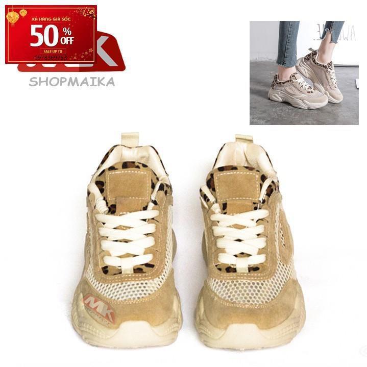 Giày Sneaker Đế Cao Phối Lưới Siêu Êm S118