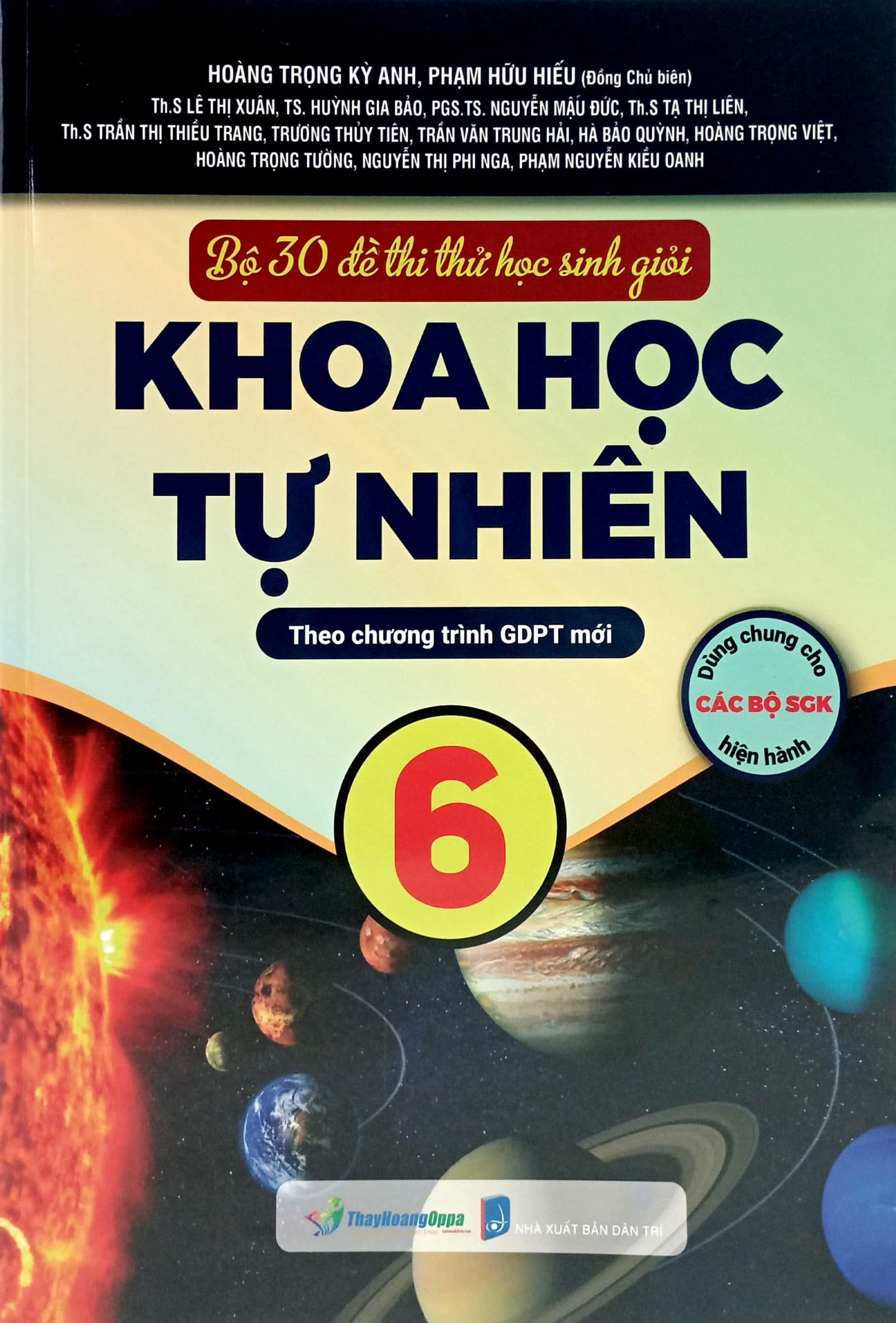 Bộ 30 Đề Thi Thử Học Sinh Giỏi Khoa Học Tự Nhiên 6 (Theo Chương Trình Giáo Dục Phổ Thông Mới)