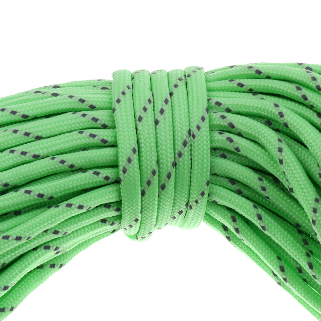 100FT 9 Core Strand Luminous Paracord Parachute Cord Reflective Rope