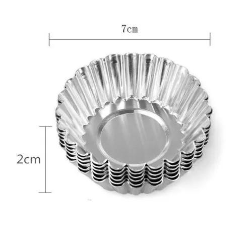 Bộ 5 Khuôn Tart Làm Bánh Trứng Nhôm 7cm