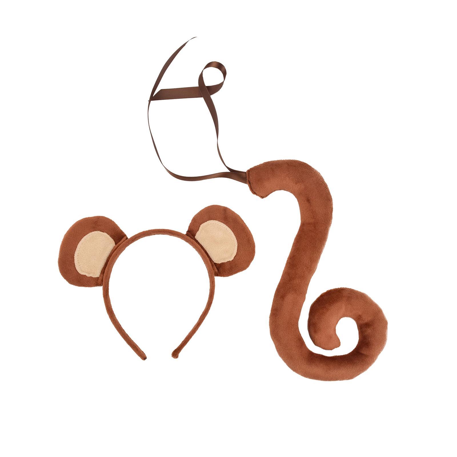Ears and Tail Set for Unisex Kids Plush for Performance Fancy Dress