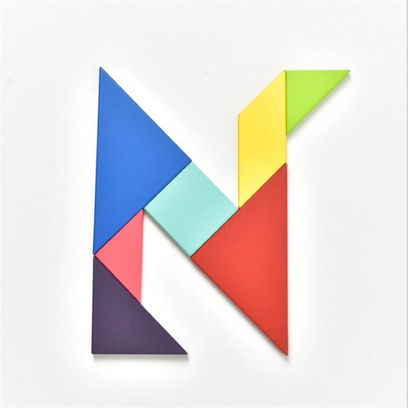 Đồ Chơi Ghép Trí Uẩn Tangram size to 15x15cm, loại dày đẹp. Đồ Chơi Giáo Dục Trí Tuệ Phát Triển Tư Duy Cho Bé