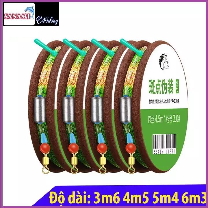 Dây Trục Câu Đài Buộc Sẵn Cước Câu Cá Tàng Hình đủ kích thước 3m6 4m5 5m4 6m3 - Sanami Fishing tàng