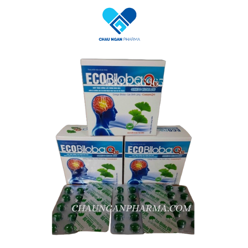 Tuần hoàn não Eco Biloba Q10 Đại Uy Hộp 100 viên