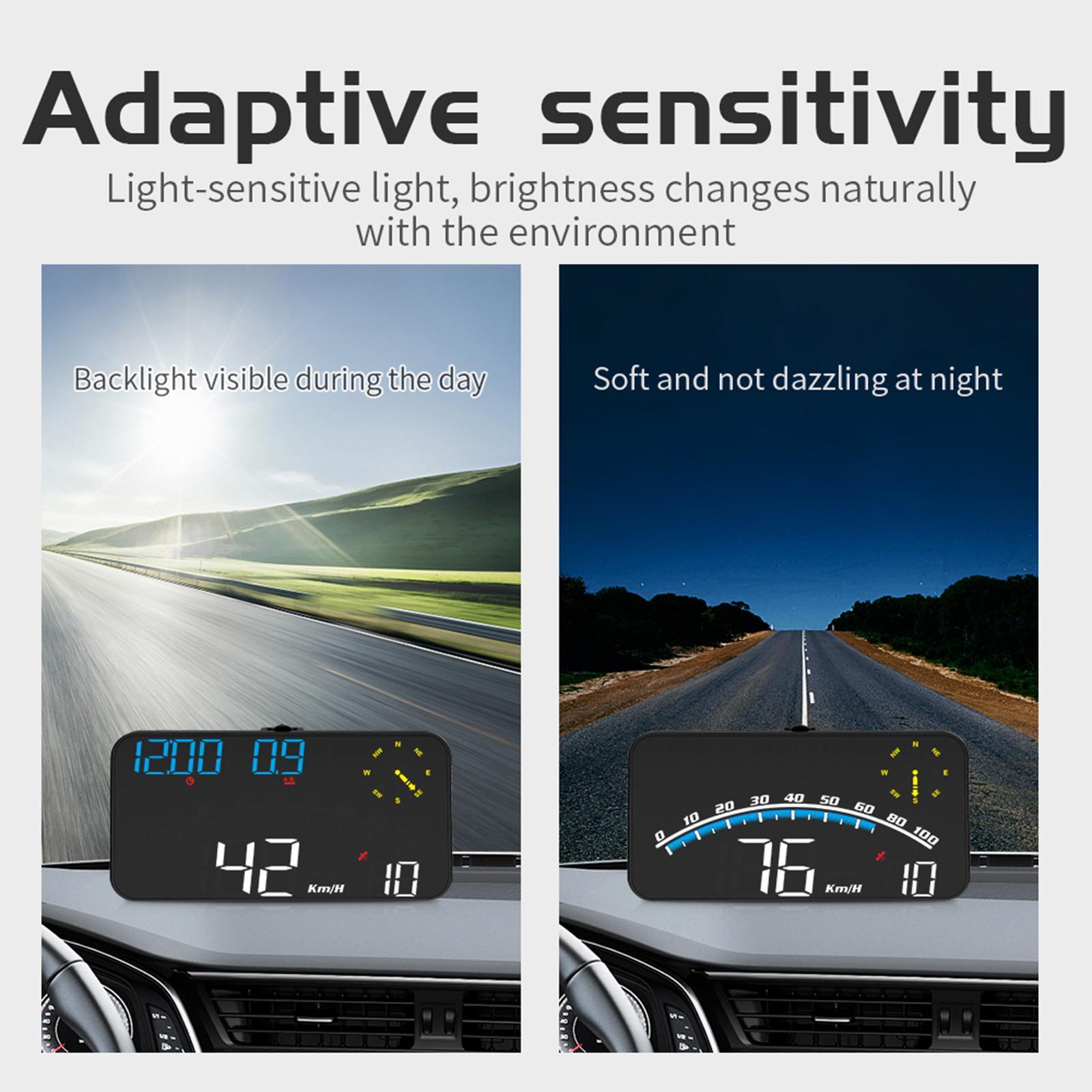 Universal HUD Head up Display Speedometer Direction 4 inch Fit for Vehicle