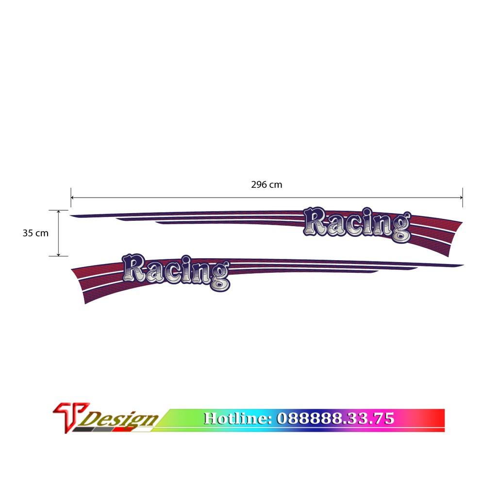 Decal dán sườn xe, tem dành cho xe Ford, tem xe Rush WRAP 44, KT 296x35cm