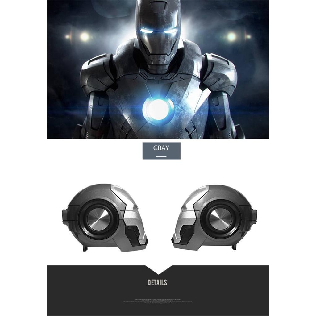 Loa siêu trầm di động Iron Man / bộ khuếch đại nhỏ với TF và USB / loa máy tính