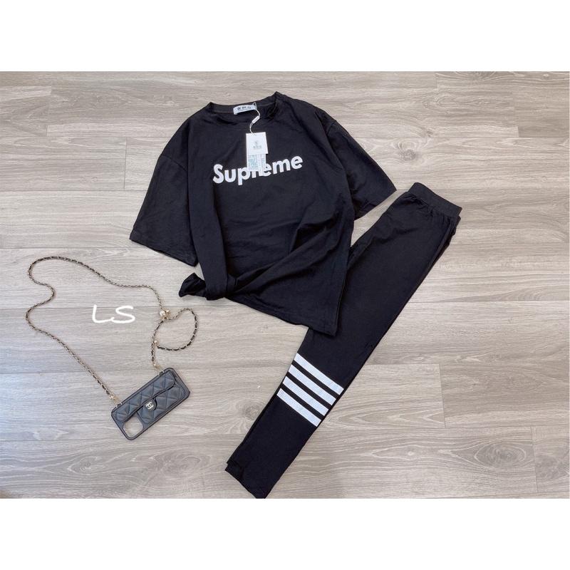 SET ÁO PHÔNG RỘNG LEGGING SỌC SIÊU ĐẸP
