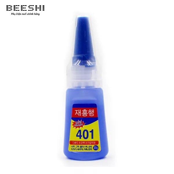 Keo 401 gắn móng úp, đính đá - beeshi shop nail