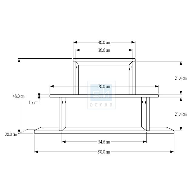 Kệ Gỗ Trang Trí Treo Tường 3 Tầng Juno Sofa CTKT514 KT 90 x 48 x 20cm