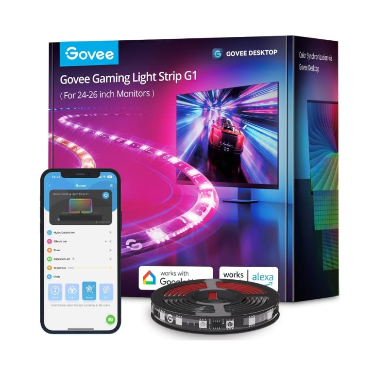 Dây đèn LED trang trí hỗ trợ trải nghiệm chơi game Govee Gaming Light Strip G1 H6609 | 27″- 34″ PCs