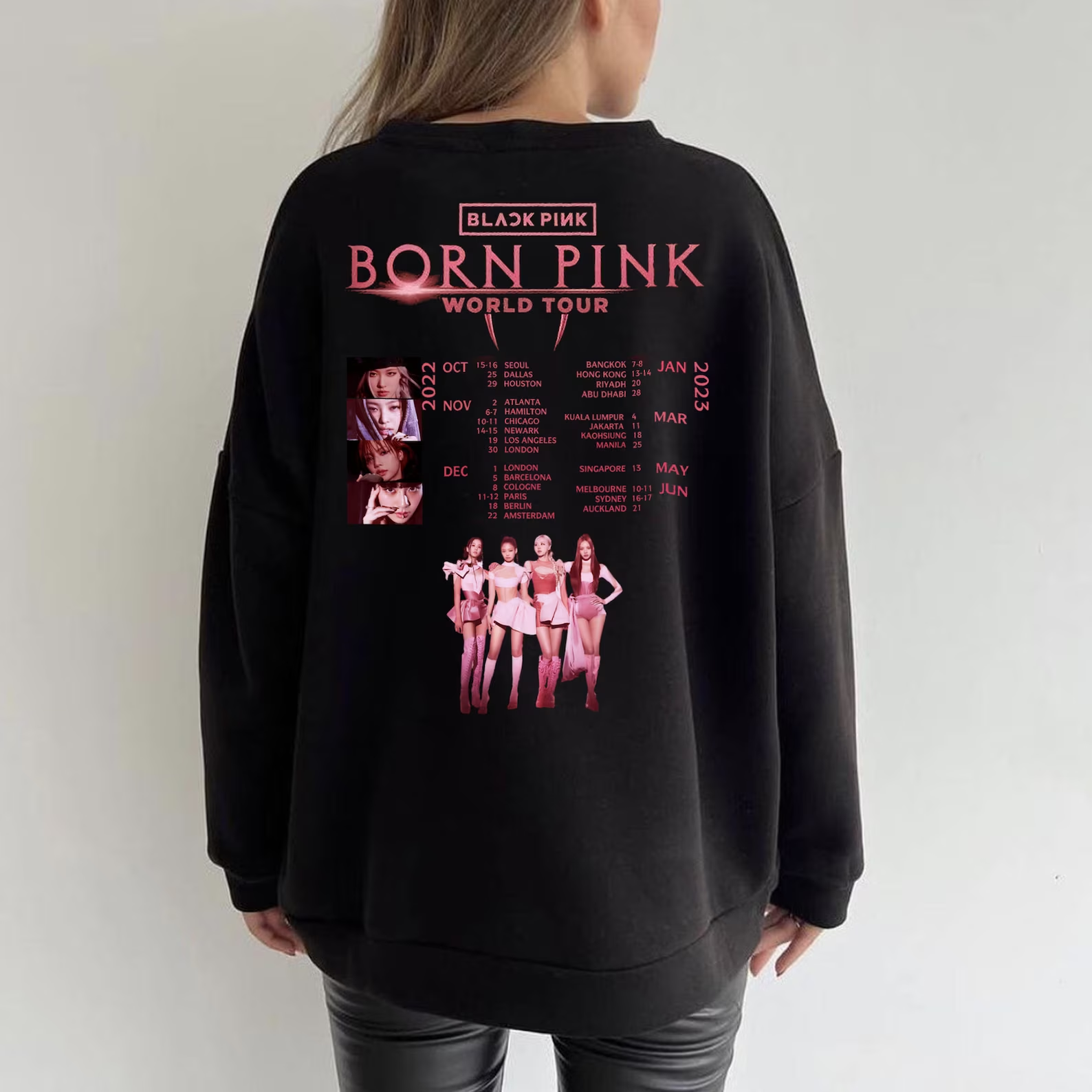 Áo sweater Blackpink born pink world tour