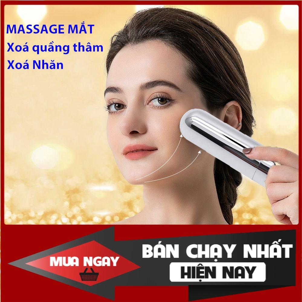 Máy massage mắt mini cầm tay 10 chế độ - Máy chống đau mỏi cơ cao cấp sạc USB loại bỏ quầng thâm mắt loại tốt