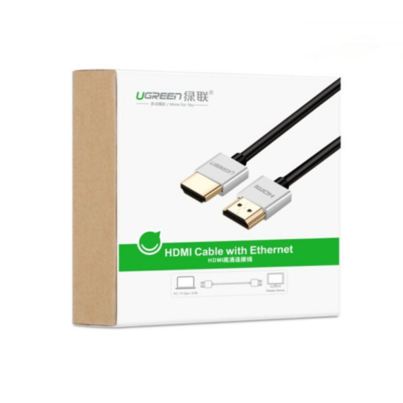 Dây HDMI 2.0 thuần đồng 18Gbps đầu hợp kim Dài 2M UGREEN HD117 ( đen ) - Hàng Chính Hãng