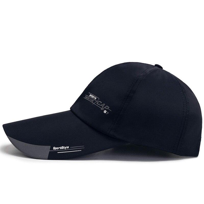 Mùa Hè Thể Thao Ngoài Trời Nón Nhanh Khô Nam Nón Dòng Thời Trang Mũ Bóng Chày Dài Che Vành Bóng Nón Snapback Cho Hat xương Gorras Color: Navy