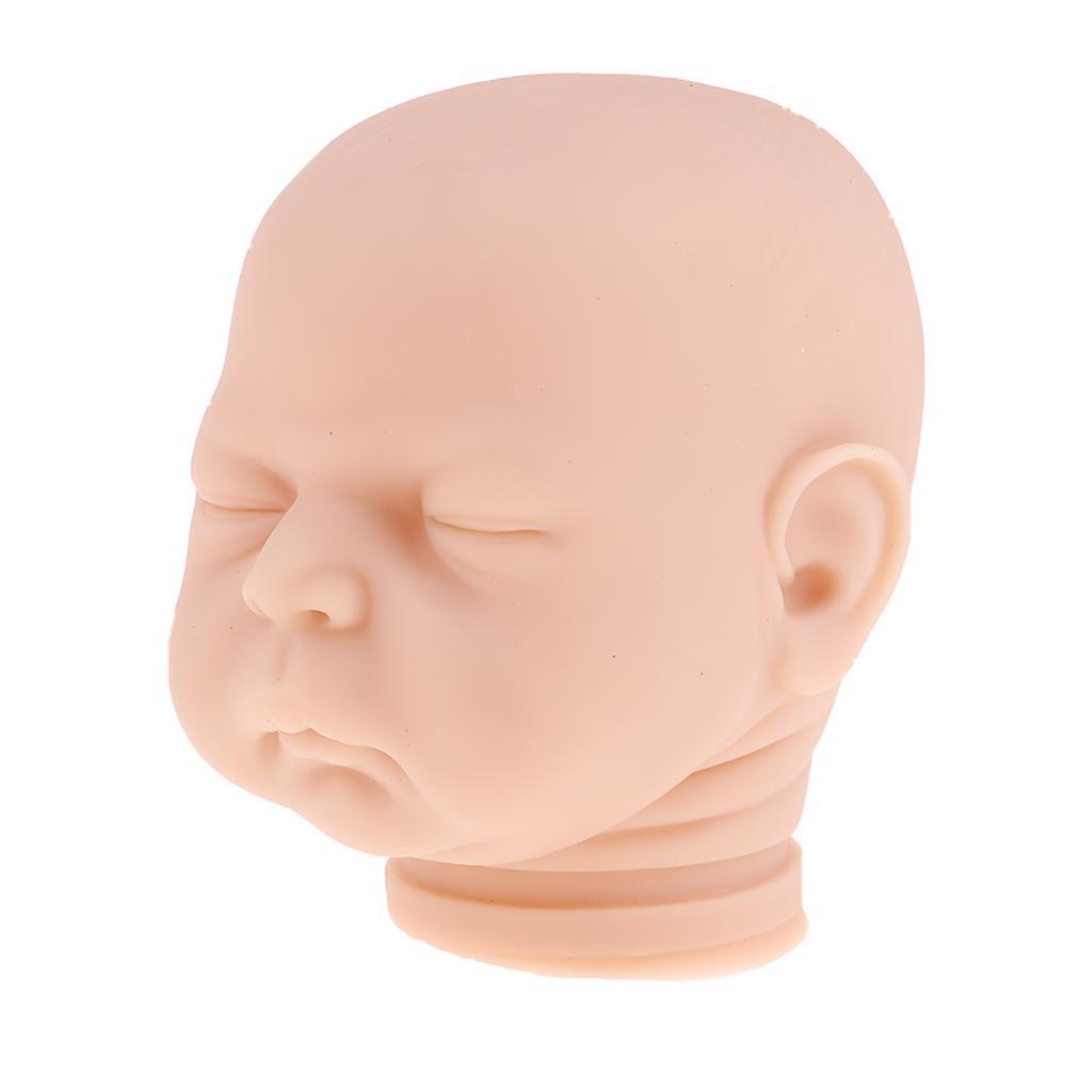 Unpainted Reborn Doll Kits Soft Vinyl Silicone Newborn Baby Doll Kit Model Set DIY Art, 20 Inch Sleeping Toddler Infant Model