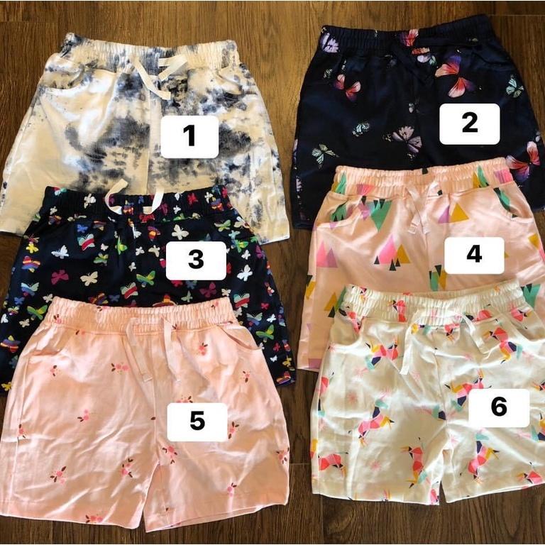 Quần short cotton bé gái mềm kiểu dáng đẹp họa tiết xinh xắn phù hợp mặc ở nhà đi học đi chơi VNXK XanhHouse