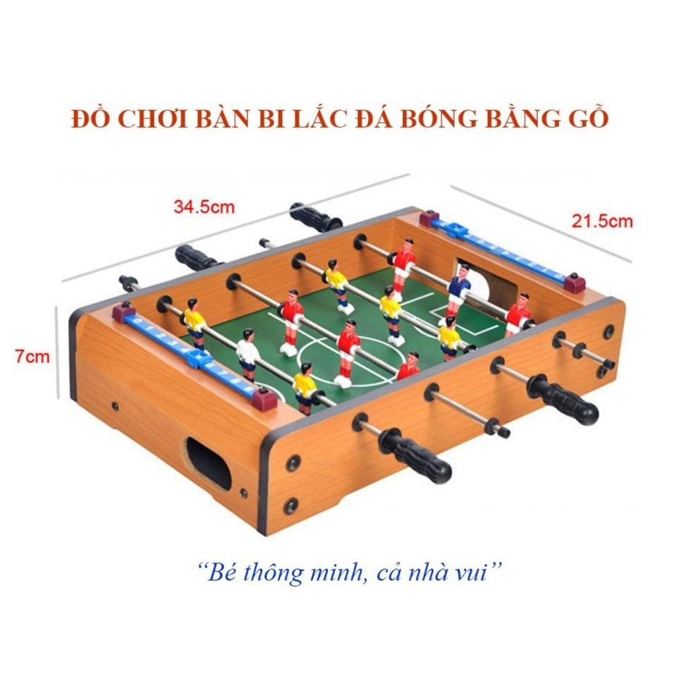 Bộ Đồ Chơi Bàn Bi Lắc 4 Tay Cầm Đá Bóng Bằng Gỗ Cho Bé.