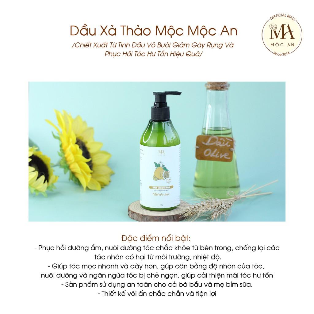 Dầu Xả Thảo Mộc Mộc An Chiết Xuất Từ Tinh Dầu Vỏ Bưởi Giảm Gãy Rụng Và Phục Hồi Tóc Hư Tổn Hiệu Quả 300g