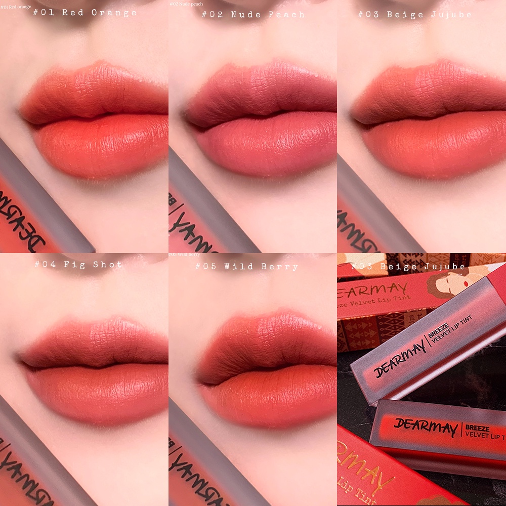 Son kem siêu lì, màu sắc thời thượng Hàn Quốc Dearmay Breeze Velvet Lip Tint 4.4g