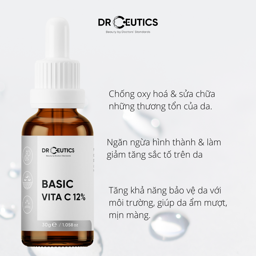 Tinh Chất Làm Sáng Đều Màu Chống Lão Hoá Da DrCeutics Basic Vita C12 30g