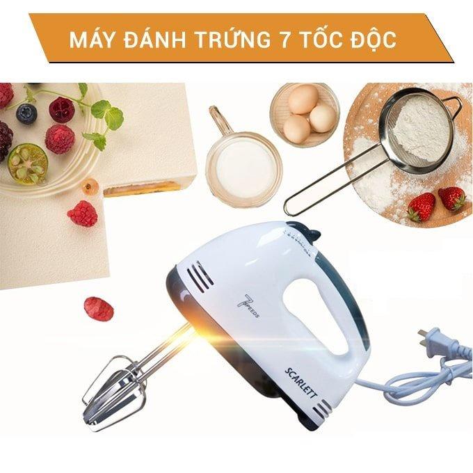 Máy Đánh Trứng Cầm Tay 7 Tốc Độ Siêu Tiện Lợi