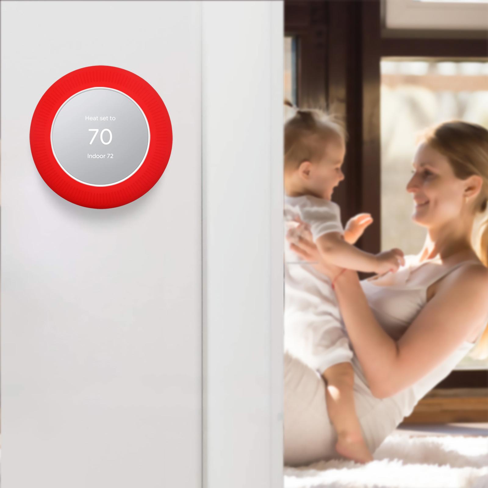 Bộ cảm nhiệt dễ dàng cài đặt bằng silicon dễ chịu thay thế Google Nest Thermostat