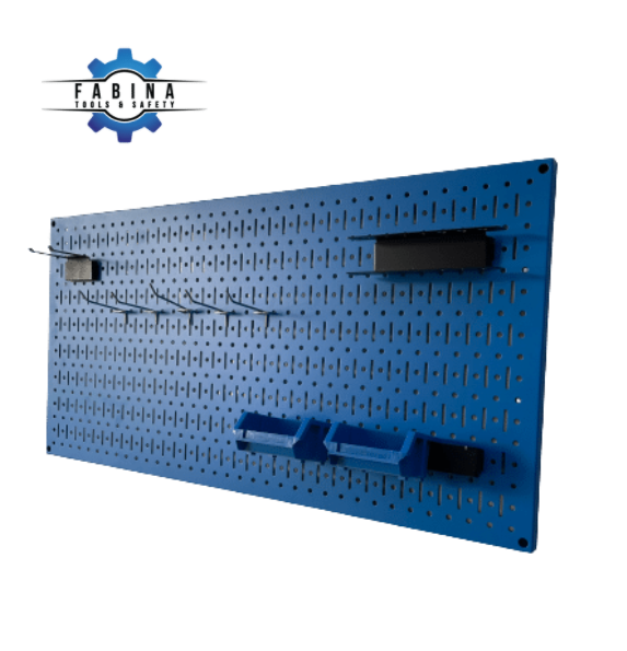 Tấm lưới Pegboard xanh dương mờ kèm phụ kiện treo FABINA