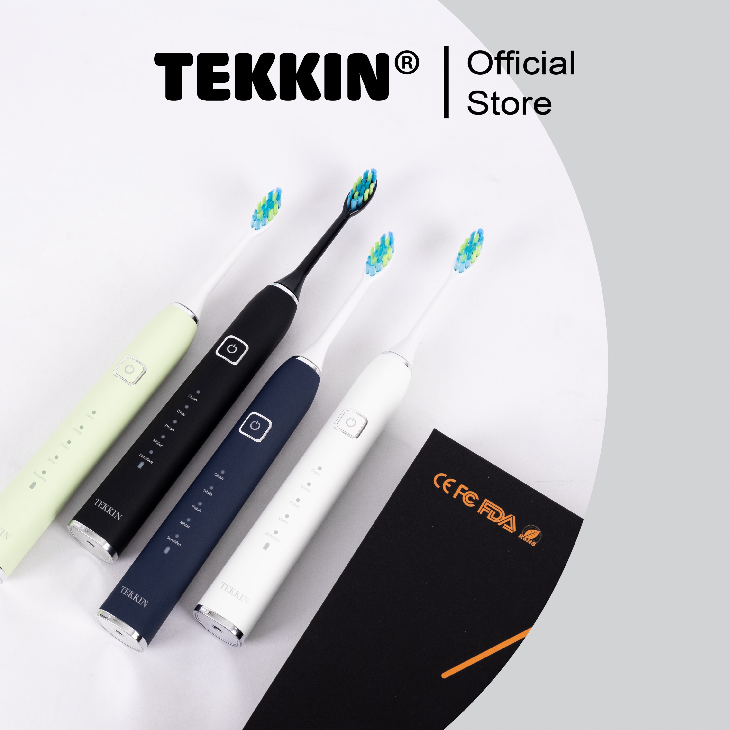 Bàn chải đánh răng điện TEKKIN SONIC TI-818 5 chế độ - Hàng chính hãng