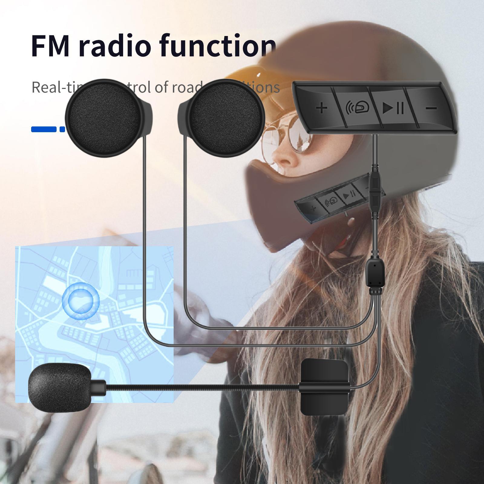 Waterproof Motorcycle Helmet Bluetooth Headset Stereo for Outdoor Sports
