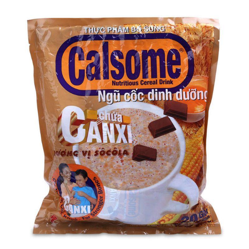Bột Ngũ Cốc Calsome Canxi Vị Socola 500G 20 Gói – 8888311092455